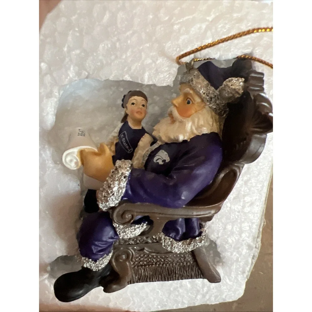 Vintage 2001 Kansas State KState Wildcats - Wishlist Santa Christmas Ornament 3